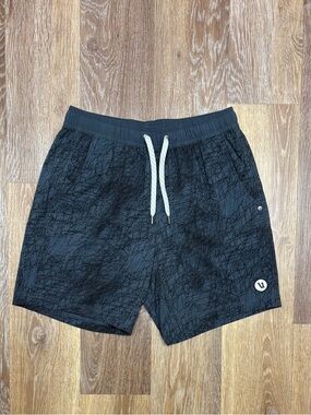 Vuori Black Marbled Athletic Shorts